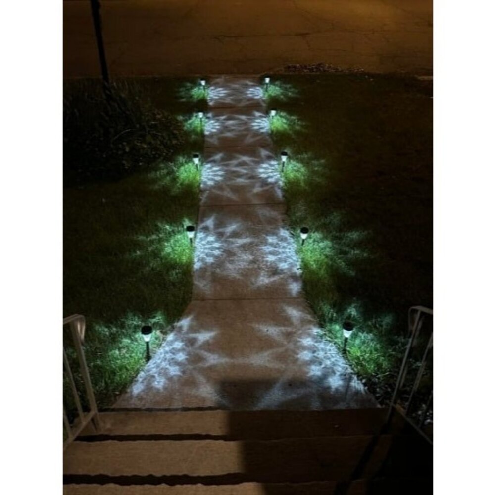 Solar Pathway Lights Outdoor, 10 Pack Color Changing+Cool White, IP65 Waterproof